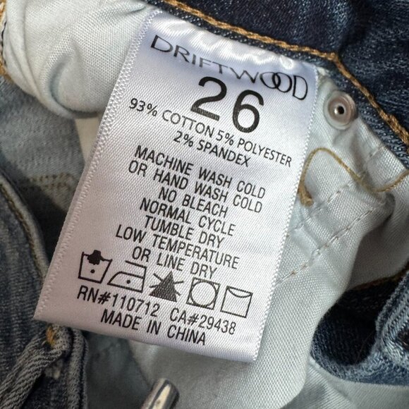 DRIFTWOOD Jackie Star Embellished Trim Skinny Stretch Denim Ankle Jeans Size 26 - Picture 7 of 9